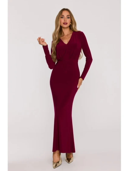 Dámske šaty M891 Bordeaux - MOE