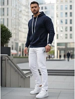 Pánska klokanka s kapucňou tmavomodrá FashionStreet BX5949