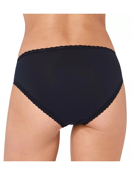Dámské kalhotky sloggi 24/7 Cotton Lace Tai C3P - černé - SLOGGI Dámské kalhotky sloggi 24/7 Cotton Lace Tai C3P - černé - SLOGGI
