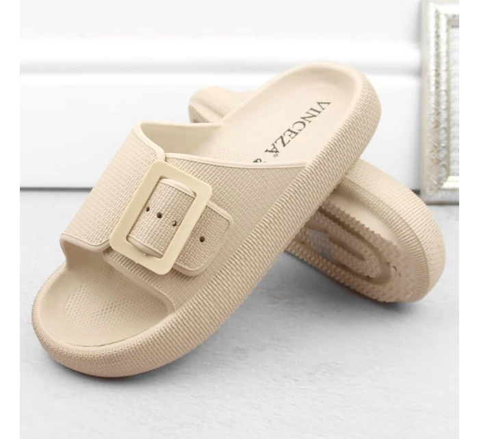 Žabky s prackou Vinceza W JAN308 beige
