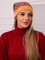 Fleecová čiapka Klaudia K255 neon green+orange
