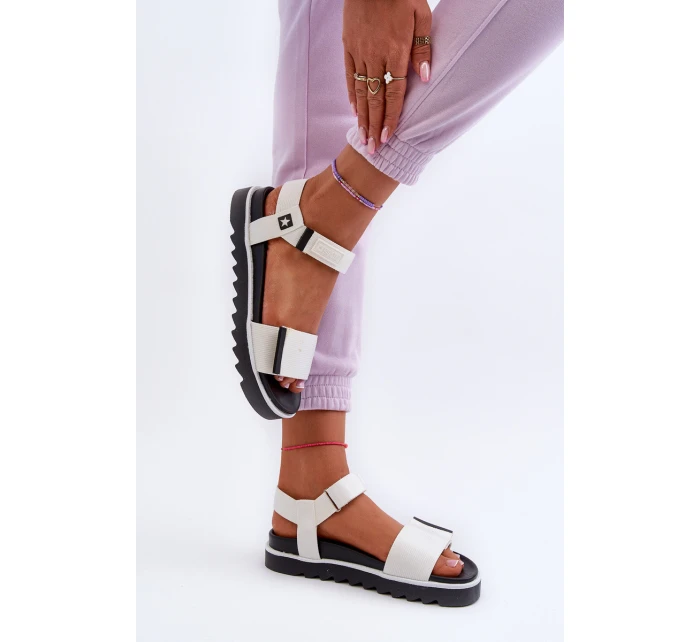 Damskie Sandały Na Platformie Big Star NN274777 Białe