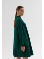 Monnari Košeľové šaty so stojacim golierom Zelené