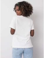 Biele bavlnené tričko s farebnou potlačou