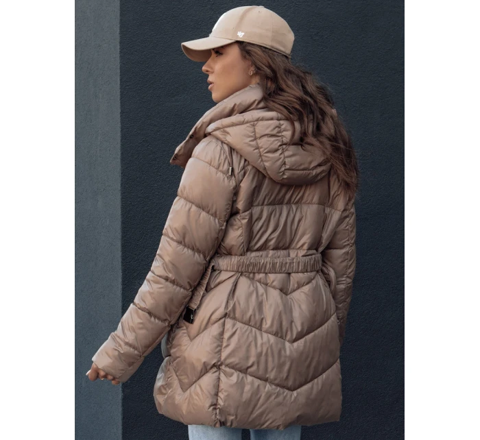 Dámský prošívaný zimní kabát camel Dstreet model 21979847 - FashionStreet