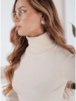 Dámský svetr s rolákem cream Dstreet model 21990930 - FashionStreet