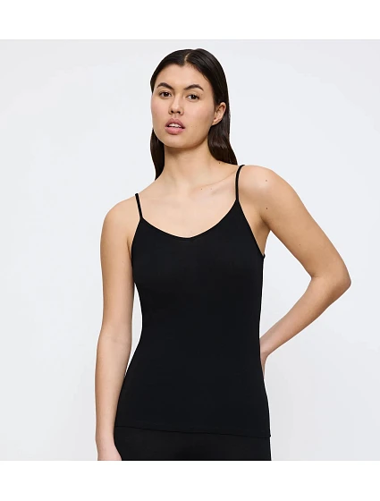 Beauty Layers Spaghetti Top Wool - BLACK - TRIUMPH BLACK - TRIUMPH Beauty Layers Spaghetti Top Wool - BLACK - TRIUMPH BLACK - TRIUMPH