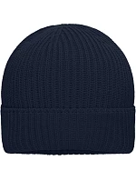 MB Pletená čepice z bio bavlny 03. navy model 22446561 - Daiber MB Pletená čepice z bio bavlny 03. navy model 22446561 - Daiber