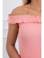 Španielska blúzka s volánikmi marhuľová Španielska blúzka s volánikmi marhuľová