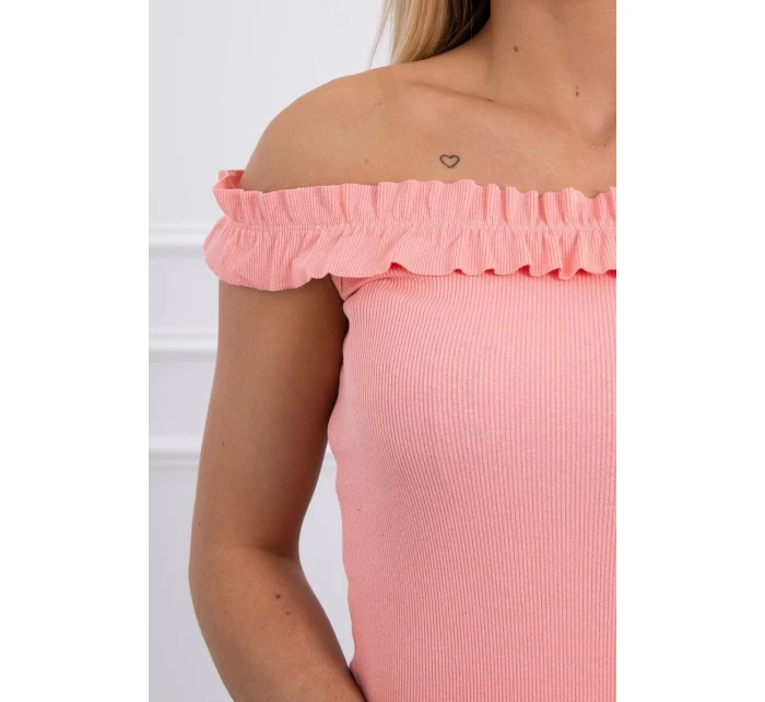 Španielska blúzka s volánikmi marhuľová Španielska blúzka s volánikmi marhuľová