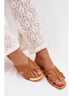 Dámské ploché oranžové pantofle model 22032000 - Boto