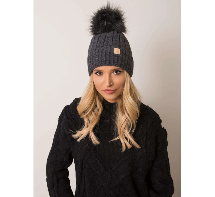 Dámská čepice model 14838382 tmavě šedá - FPrice