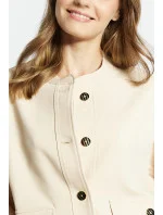 Dámská elegantní mikina s knoflíky model 18991010 Béžová - Monnari