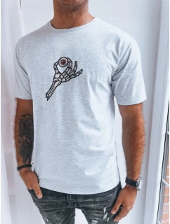 Světle šedé pánské tričko s potiskem od Dstreet model 21969422 - FashionStreet