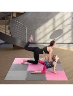 Multipack One Fitness puzzle podložka MP10 ružovo-sivá 9 kusov 10 mm