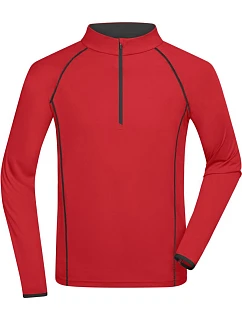 JN 498 Pánské funkční tričko s dlouhým rukávem model 22487000 red/black - Daiber