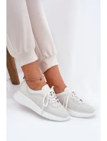 Dámské Kožené Sportovní Boty model 21691334 Bílé - VINCEZA