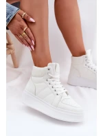 Vysoké dámské tenisky na platformě bílé model 21693379 - EVENTO Vysoké dámské tenisky na platformě bílé model 21693379 - EVENTO