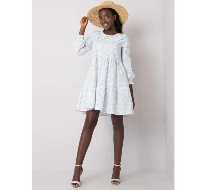 Šaty 123 SK 187576.40P biela a modrá