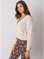 Dámský svetr model 16226337 béžový - FPrice