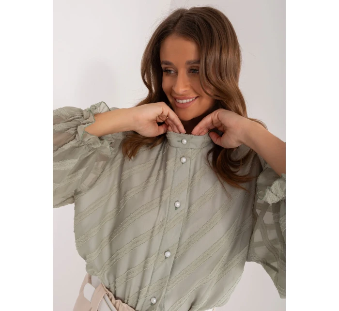 Košeľa LK KS 509588.98 pistácií Košeľa LK KS 509588.98 pistácií