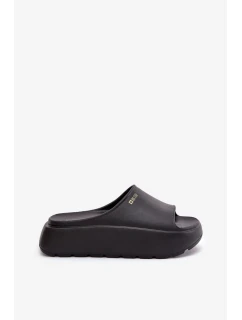 Dámske penové papuče na platforme Big Star - čierne