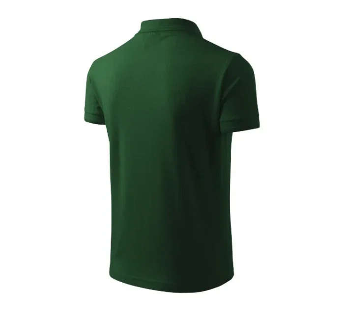 Pánska polokošeľa Pique fľaškovo zelená