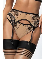 Podväzkový pás V-10802 béžovo-čierny - Axami