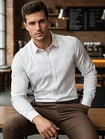 Pánska biela košeľa FashionStreet DX2437