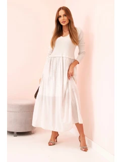 Dlhé šaty bez ramienok slivka