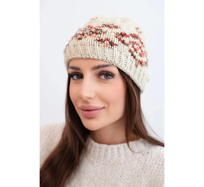 Dámská zimní vlněná čepice s ozdobnými krystalky K399 černá Dámská zimní vlněná čepice s ozdobnými krystalky K399 černá