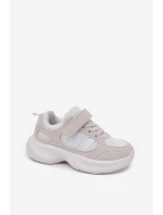 Dětské sportovní boty tenisky na suchý zip bílé model 21700754 - Boto Dětské sportovní boty tenisky na suchý zip bílé model 21700754 - Boto