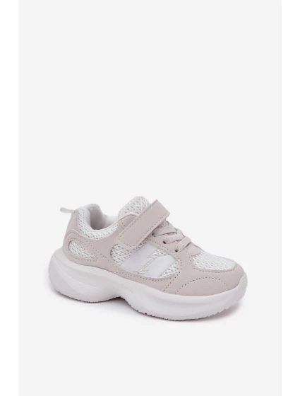 Dětské sportovní boty tenisky na suchý zip bílé model 21700754 - Boto Dětské sportovní boty tenisky na suchý zip bílé model 21700754 - Boto