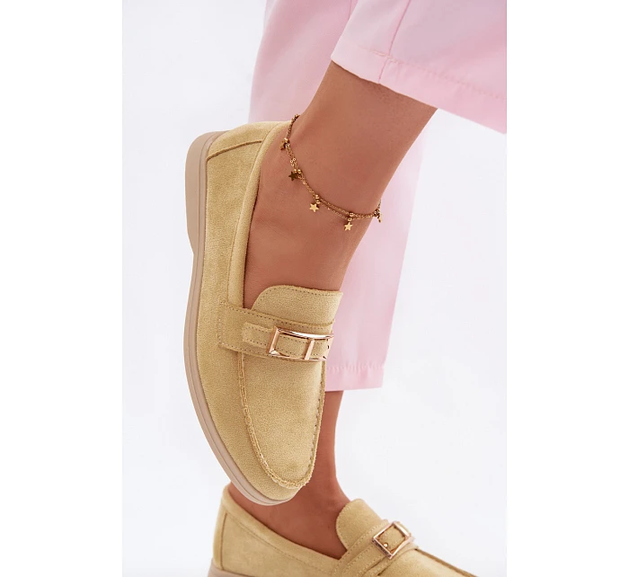 Dámské mokasíny Žluté s přezkou Belinae