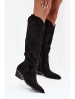 Dámské kovbojky na podpatku – černé model 21848579 - Kesi