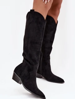 Dámské kovbojky na podpatku – černé model 21848579 - Kesi