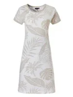 Dámska nočná košeľa 10231-140-2 bielo-béžová listy - Pastunette
