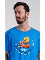 Pánska nočná košeľa Adventure s krátkym rukávom