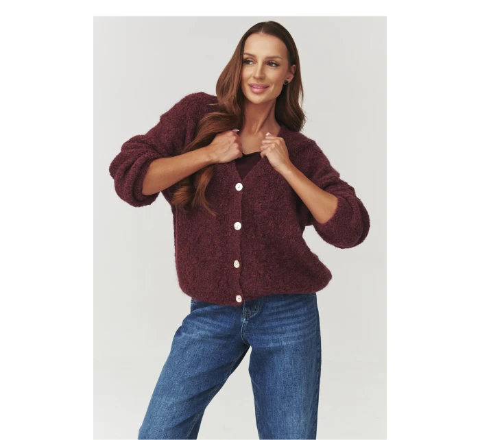 Sveter na gombíky model 219738 Makadamia