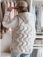 Dámská přechodná prošívaná vesta světle šedá Dstreet model 21987061 - FashionStreet Dámská přechodná prošívaná vesta světle šedá Dstreet model 21987061 - FashionStreet