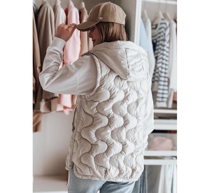 Dámská přechodná prošívaná vesta světle šedá Dstreet model 21987061 - FashionStreet Dámská přechodná prošívaná vesta světle šedá Dstreet model 21987061 - FashionStreet