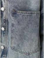 Dámska džínsová oversize košeľová bunda modrá FashionStreet TY5602