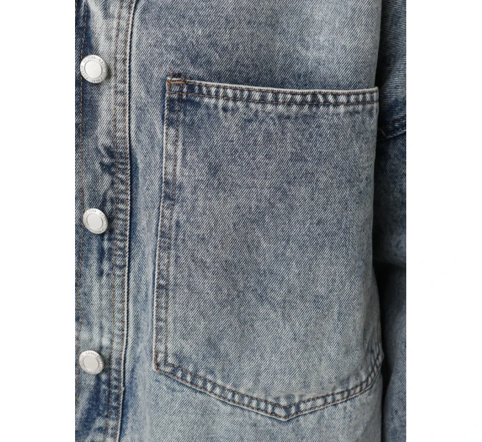 Dámska džínsová oversize košeľová bunda modrá FashionStreet TY5602