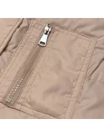 Svetlo béžová obojstranná dámska vesta (2383-1)