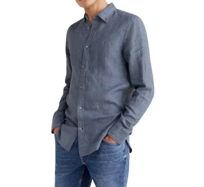 Tommy Hilfiger Košeľa z farbeného ľanu M MW0MW23147 Tommy Hilfiger Košeľa z farbeného ľanu M MW0MW23147