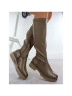 Dámske topánky na platforme khaki Potocki 25-12729