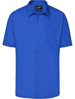 JN Popelínová business košile s krátkým rukávem 02.0 royal model 22487675 - Daiber