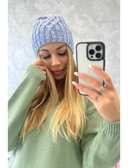 Fleecová čepice Merry model 18750223 v modré barvě - K-Fashion