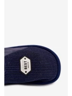 Pánské pantofle s nášivkou tmavě modré model 21793933 - Boto