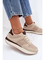 Dámské tenisky na platformě Big Star TT274275 Béžové Dámské tenisky na platformě Big Star TT274275 Béžové